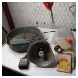 16 gauge steel wire, oil pan, heat lamp and more