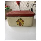 Vintage Tin Bread Box