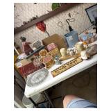 Steamer basket, egg sign, gingerbread trivet and