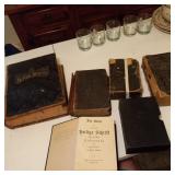 Vintage German Bibles and vintage dictionary