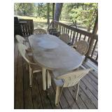 Patio table and 6 chairs
