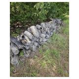 Several piles of firewood