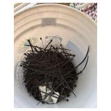 Bucket of zip ties