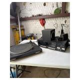 LX1 Series turn table, stereo dual cassette deck