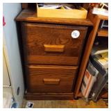 Wood 2 drawer file cabinet 17"x18"x30"