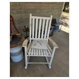 2- wood patio rockers