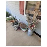 Flower pots and yard decor