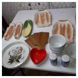 Corn dishes,wood trivet, and more