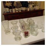 8 jelly jar mugs, dessert dishes and other