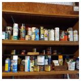 Lg.lot of stains & spray paints bring boxes