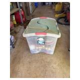 Tote of Christmas Decorations