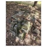 Pile cement blocks