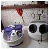 Conair foot tub and Sharper Image foot massager