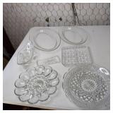 Clear Glass serving pieces