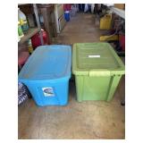 2 Tote of Christmas Decorations
