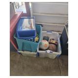 3- totes of toys