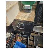 Metal 2 drawer file cabinet