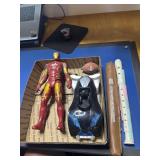 Recorder, bat man and iron man
