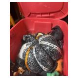 Tote of Halloween decorations