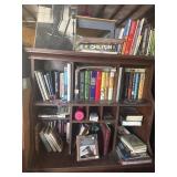 All books and games and more no shelf .  Please