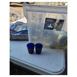 Kobalt  shot glasses, salad shooter and misc