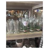 8 Coca Cola jolly glasses and 5 parfait glasses