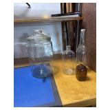 Glass Drink Dispenser l, glass bottles and jars