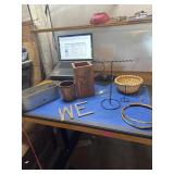 Tiki Planter, small galvanized planter, and much