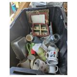 Coffee mugs,  trays and jars