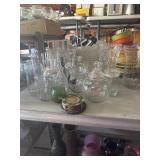 Etched Vase, vases 2 glass lid jar Please bring