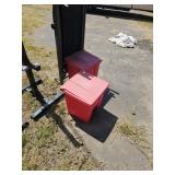 2- Rubbermaid storage bins