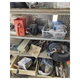 All rest contents on shelf tools hardware and