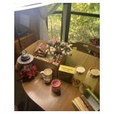 Candle holder, steamer basket tea cup recipe box