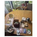 Jewelry and empty jewelry boxes