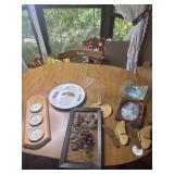 Barometer, Lords Prayer plate, picture frames and