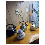Corning ware and other tea kettles