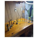 Brass Candle Holders, bell, vase, double bell