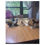 Artmark Pheasant, dogs and horses all in wire
