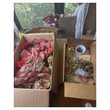 2 boxes Christmas decorations