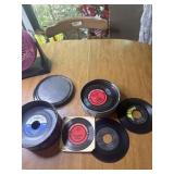 2 tins of 45 records