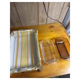Pyrex Casey and 2 anchor hocking loaf pans