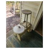 2- stools and light shade