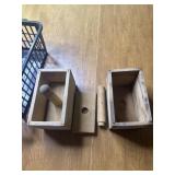 2 wood butter molds