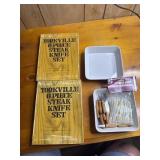 2 new old stock Starkville Steak Kife sets, party