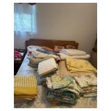 Lg lot of full size bedding and more including