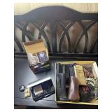 Lg lot of glasses and cases, 2 new cordless desk