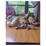 Swan, Quail, deer