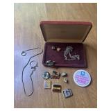 Vintage Scottie Dog Cuff links, pins and much