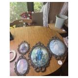 Metal pictures frames little bit blue and the