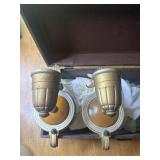 Vintage pair of  electric Wall scones and box